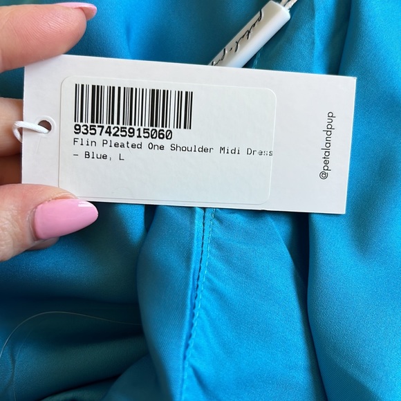 Pleated One Shoulder Dress - Picture 9 of 9